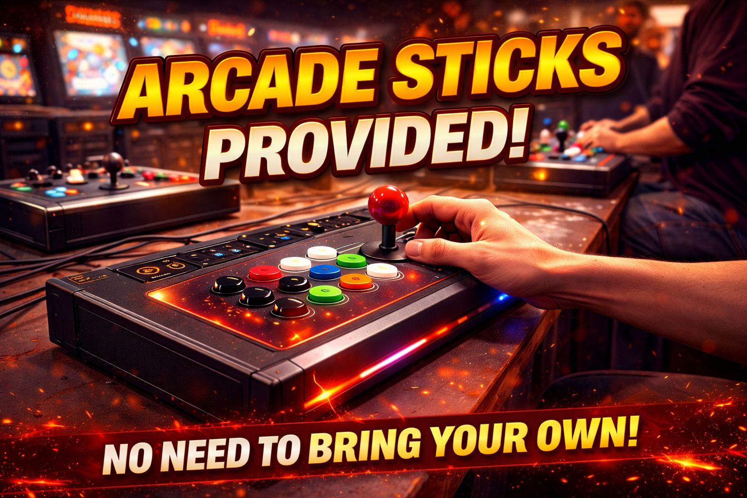 Arcade sticks supplied